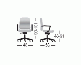 Кресло Квадро экокожа (опора из черного полиамида) images