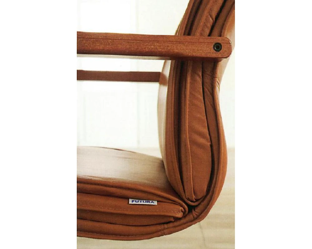 Кресло ЛОНДОН В, кожа, дерево