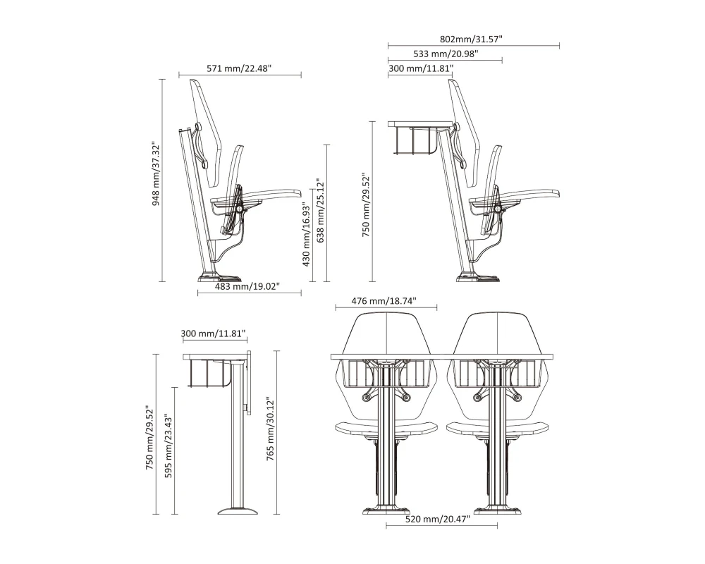 Аудиторный стол Эйнштейн LS-421