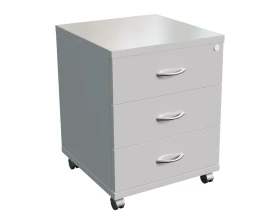 Тумба подкатная с центральным замком 43x46x60 Belfast, Blackwood, Steel images