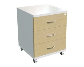 Тумба подкатная с центральным замком 43x46x60 Belfast, Blackwood, Steel images