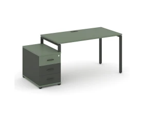 Стол письменный с 1 опорной тумбой CN.SP-301 W 980/1346x720x750 Концепт / Concept images