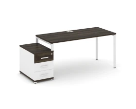 Стол письменный с 1 опорной тумбой CN.SP-304 W 1580/1946x720x750 Концепт / Concept images
