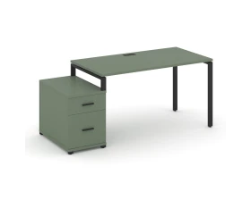 Стол письменный с 1 опорной тумбой CN.SP-307 B 1380/1746x720x750 Концепт / Concept images