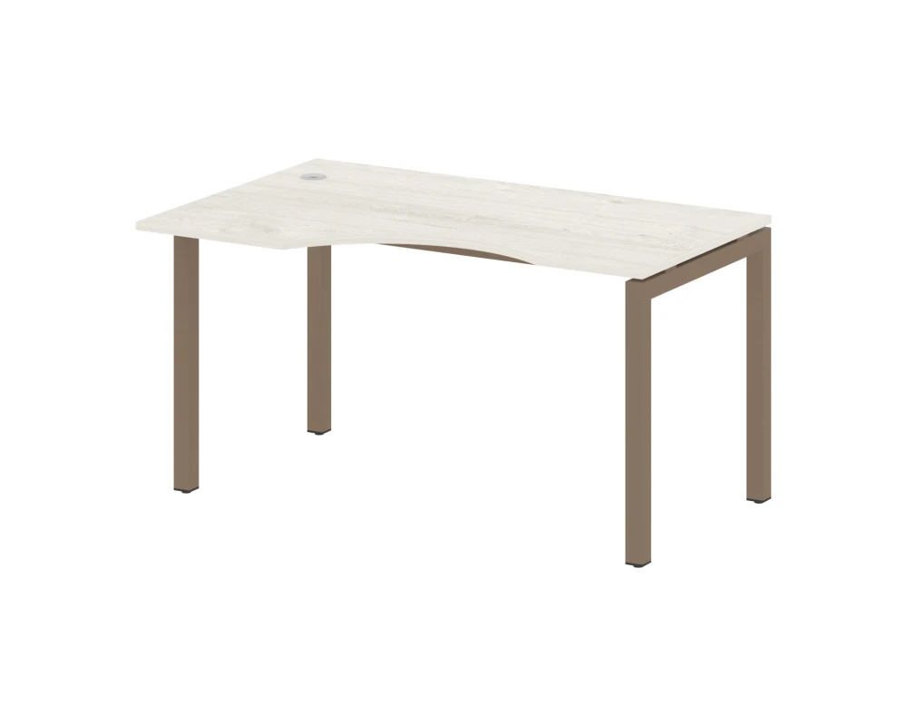 Стол криволинейный левый на П-образном м/к 1400x900x750 Метал Систем Куатро 5x5 / Metal System Quattro 5x5