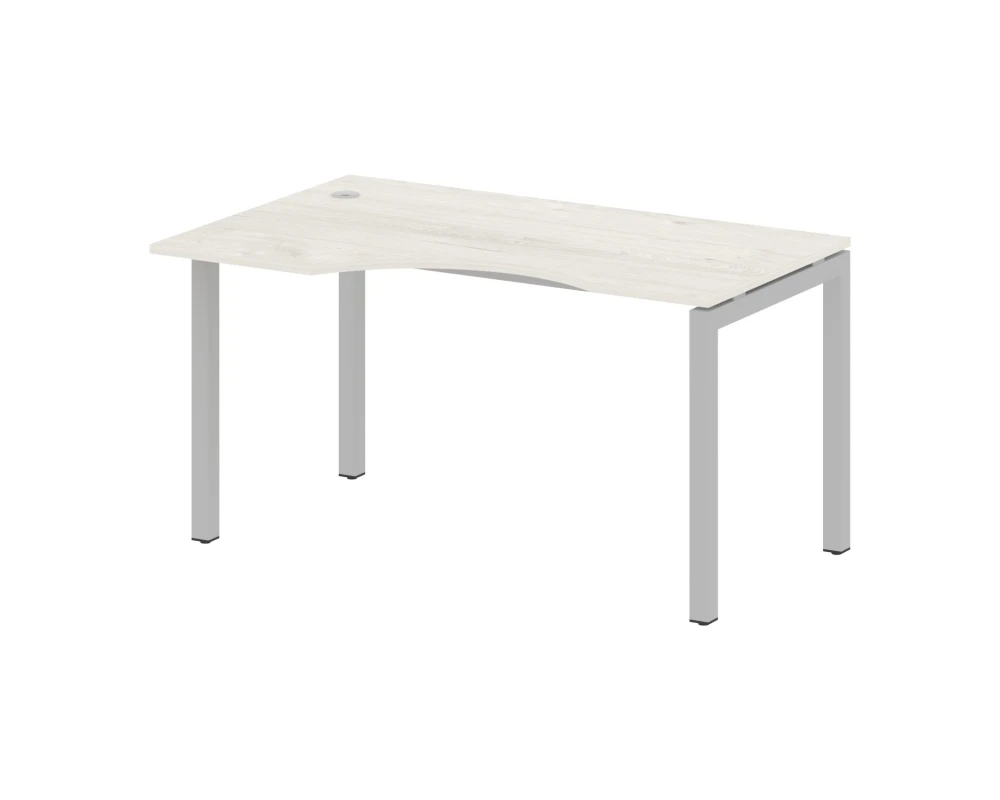 Стол криволинейный левый на П-образном м/к 1400x900x750 Метал Систем Куатро 5x5 / Metal System Quattro 5x5