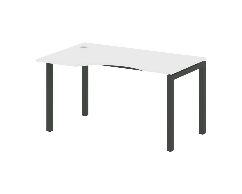 Стол криволинейный левый на П-образном м/к 1400x900x750 Метал Систем Куатро 5x5 / Metal System Quattro 5x5