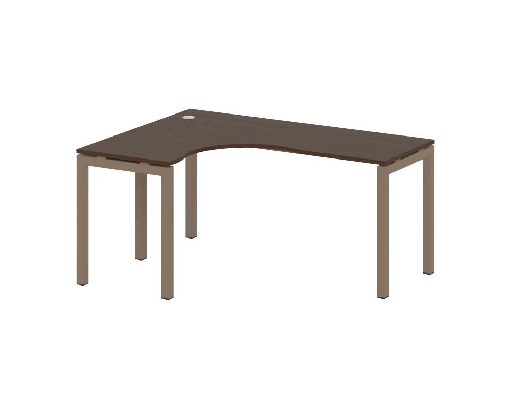 Стол криволинейный левый на П-образном м/к 1600x1200x750 Метал Систем Куатро 5x5 / Metal System Quattro 5x5