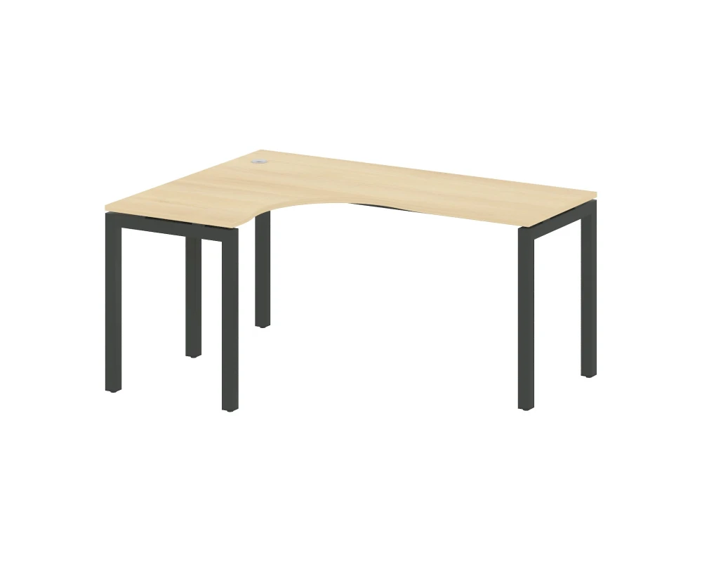 Стол криволинейный левый на П-образном м/к 1600x1200x750 Метал Систем Куатро 5x5 / Metal System Quattro 5x5