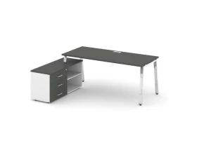 Стол письменный с греденцией левой на А-образном каркасе 1380x800x750 Стайл Проджект Директ Люкс / Style Project Direct Lux images