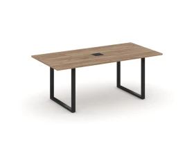 Стол переговорный на О-образном каркасе с лючком 1980x980x750 Стайл Проджект Директ / Style Project Direct images