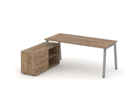 Стол письменный с греденцией левой на А-образном каркасе 1580x1480x750 Стайл Проджект Директ / Style Project Direct images