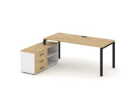 Стол письменный с греденцией левой на П-образном каркасе 1980x1480x750 Стайл Проджект Директ / Style Project Direct images