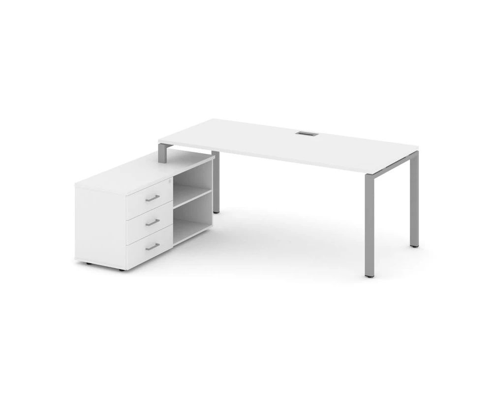 Стол письменный с греденцией левой на П-образном каркасе 1980x1480x750 Стайл Проджект Директ / Style Project Direct