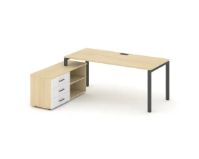 Стол письменный с греденцией левой на П-образном каркасе 2180x1480x750 Стайл Проджект Директ / Style Project Direct images