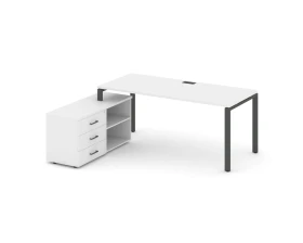 Стол письменный с греденцией левой на П-образном каркасе 2180x1480x750 Стайл Проджект Директ / Style Project Direct images