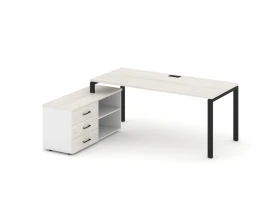 Стол письменный с греденцией левой на П-образном каркасе 2180x1480x750 Стайл Проджект Директ / Style Project Direct images