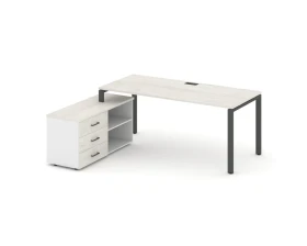 Стол письменный с греденцией левой на П-образном каркасе 2180x1480x750 Стайл Проджект Директ / Style Project Direct images