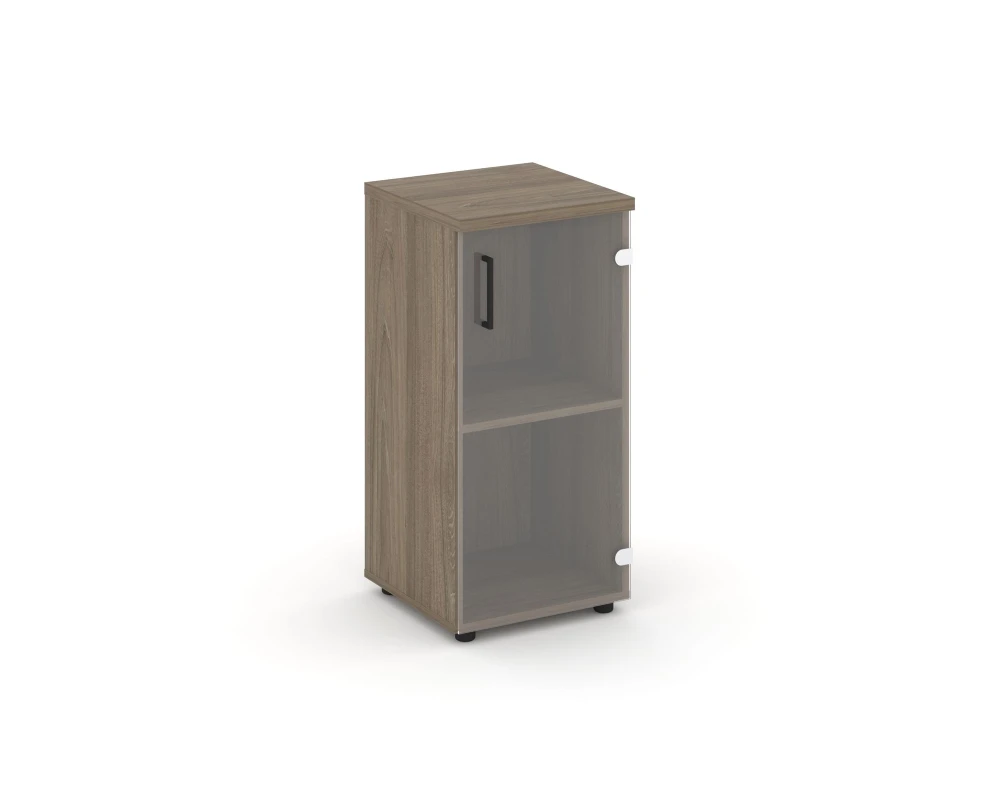 Шкаф низкий узкий правый прозр. стекло 400x400x833 Стайл Проджект / Style Project