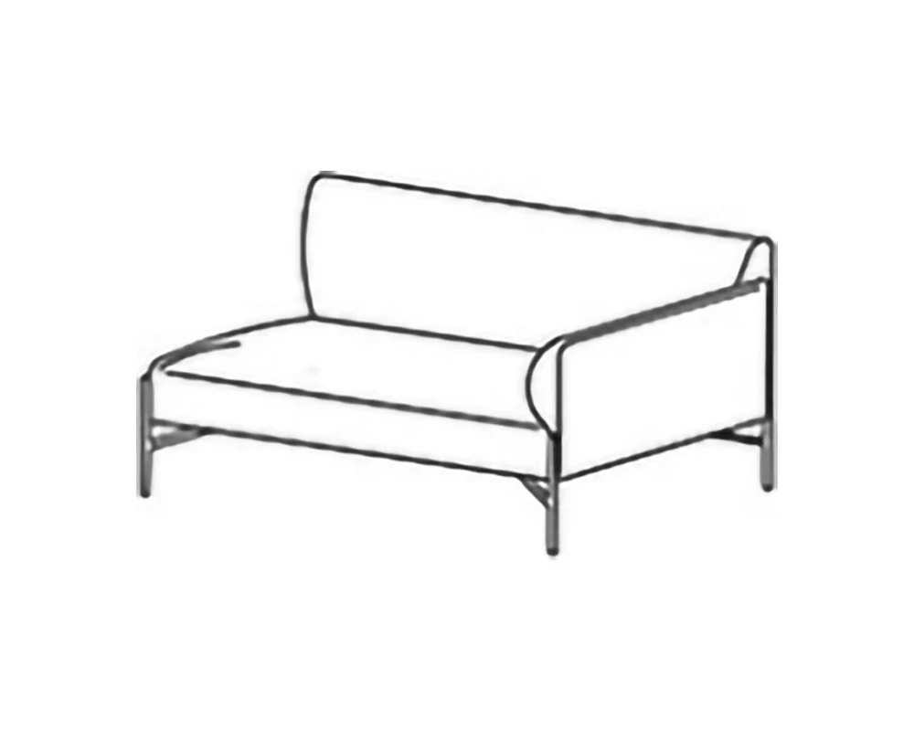 Двухместная секция, п/л слева Toscana