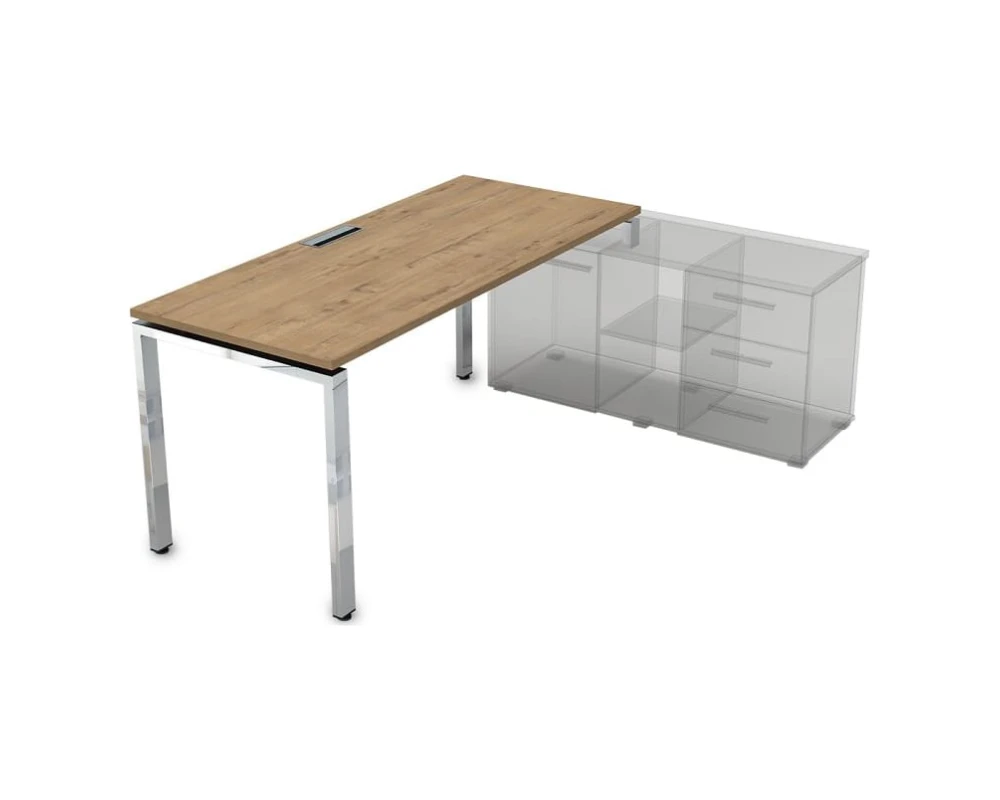 Стол рабочий прямолинейный три опоры, правый (2000*900*750) НСТП-П.996 Глосс Лайн / Gloss Line