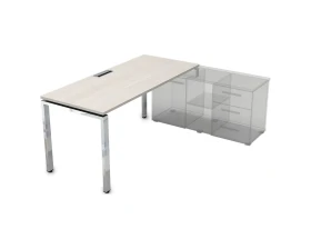 Стол рабочий прямолинейный три опоры, правый (2000*900*750) НСТП-П.996 Глосс Лайн / Gloss Line images