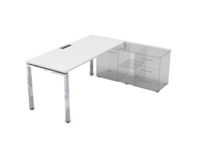 Стол рабочий прямолинейный три опоры, правый (2000*900*750) НСТП-П.996 Глосс Лайн / Gloss Line images