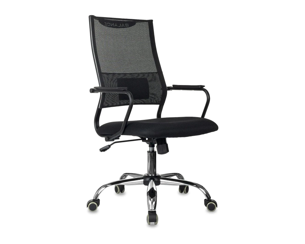 Кресло Бюрократ CH BALANCE SL Сетка/ Ткань, Черный