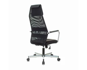 Кресло Бюрократ KB-5M хром Сетка/ Ткань, Черный images