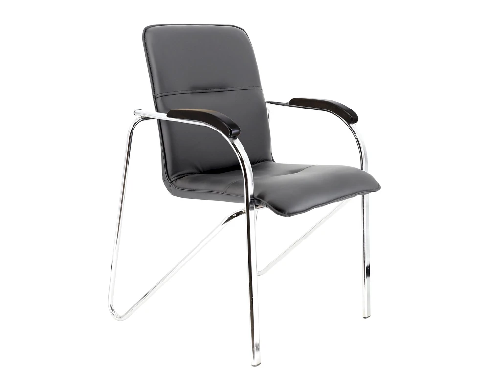 Кресло Everprof Самба Вуд СФ / Samba Wood CF Экокожа, Черный