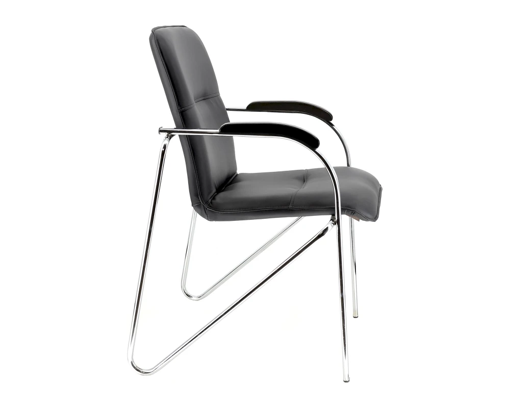 Кресло Everprof Самба Вуд СФ / Samba Wood CF Экокожа, Черный