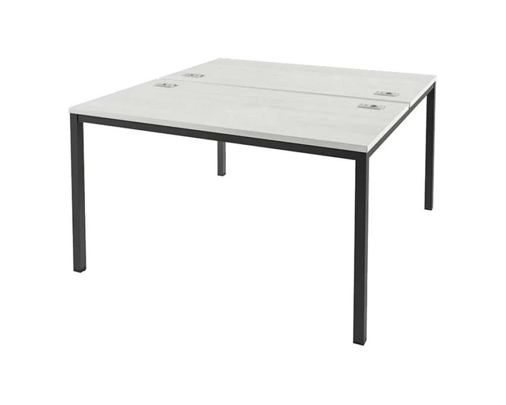 Стол-тандем на металлокаркасе с заглушками кабель-канала IL-41 Инновация