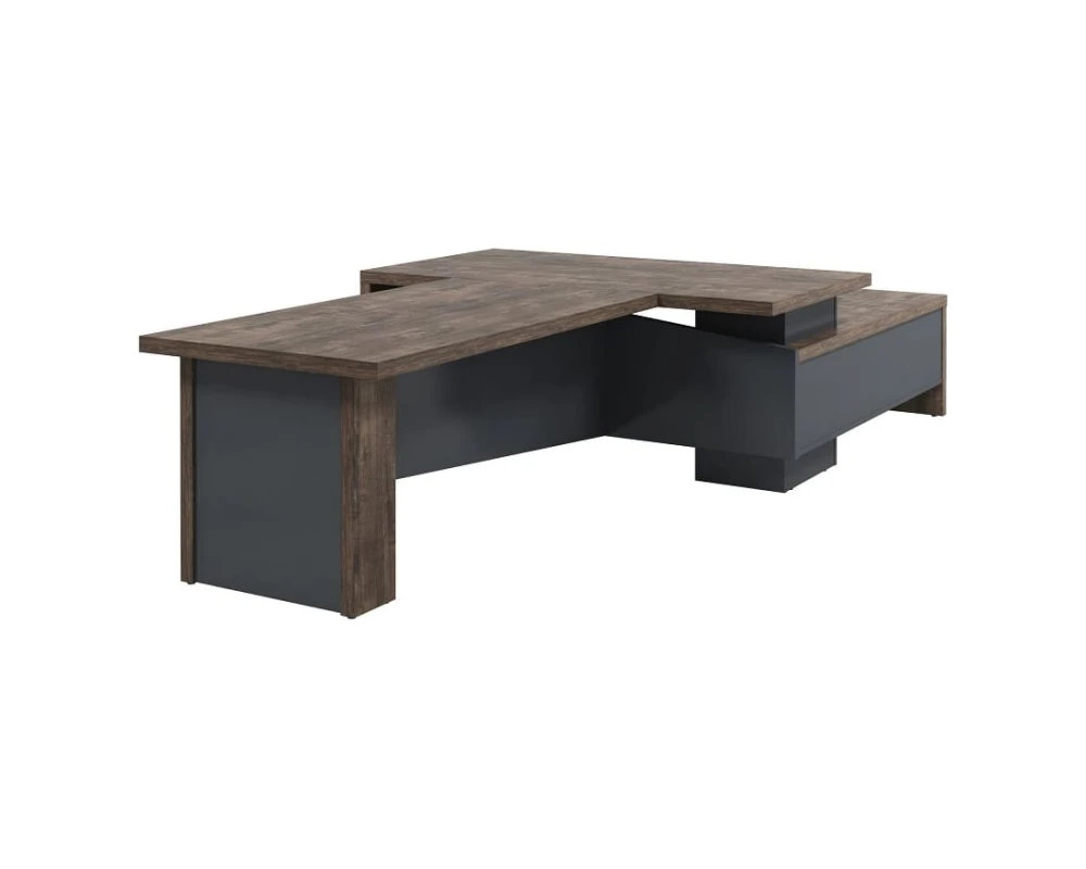 Стол руководителя с опорной тумбой T-918л.0000 Торстон