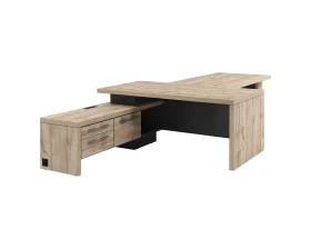 Стол руководителя с опорной тумбой T-918л.1000 Торстон images