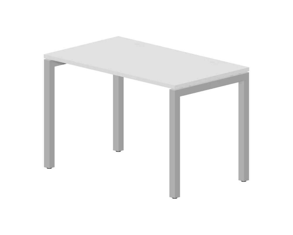 Стол письменный 1180х680х750 (2 громмета) Поло / Polo Белый/Алюминий