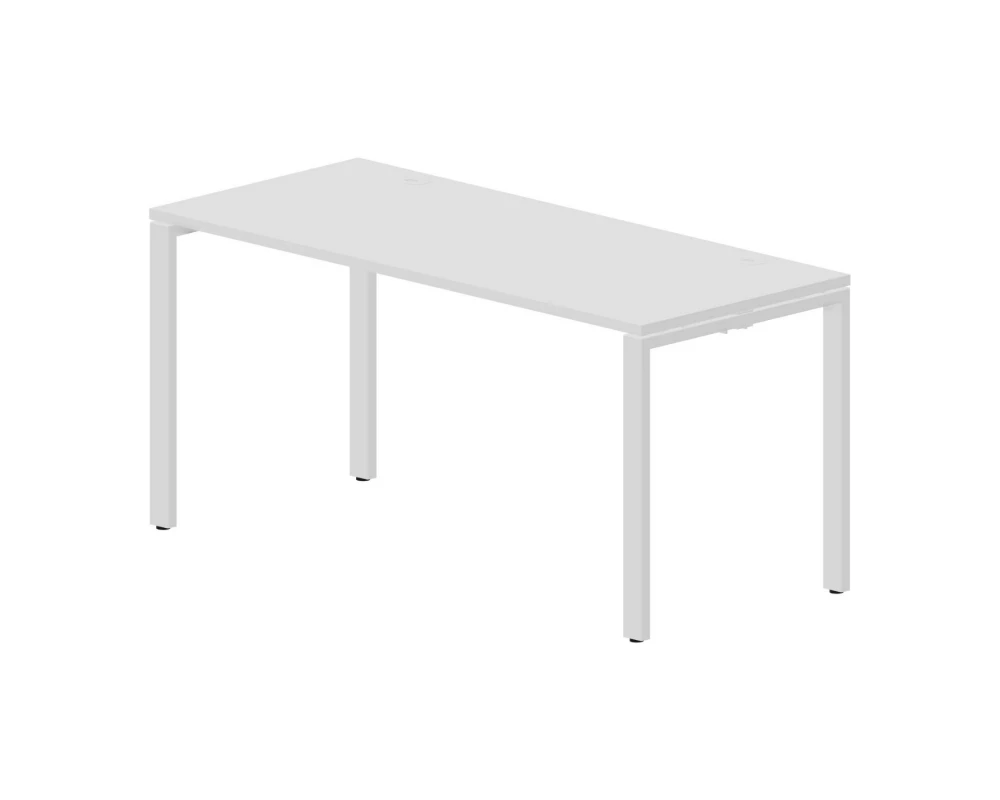 Стол письменный 1580х680х750 (2 громмета) Страйк / Strike Белый/Белый