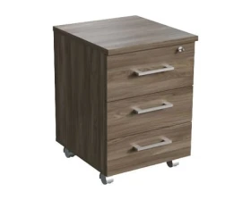 Тумба подкатная с центральным замком 43x46x60 Belfast, Blackwood, Steel images