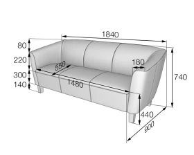 Диван 3-местный Ox3 Оксфорд MVK images