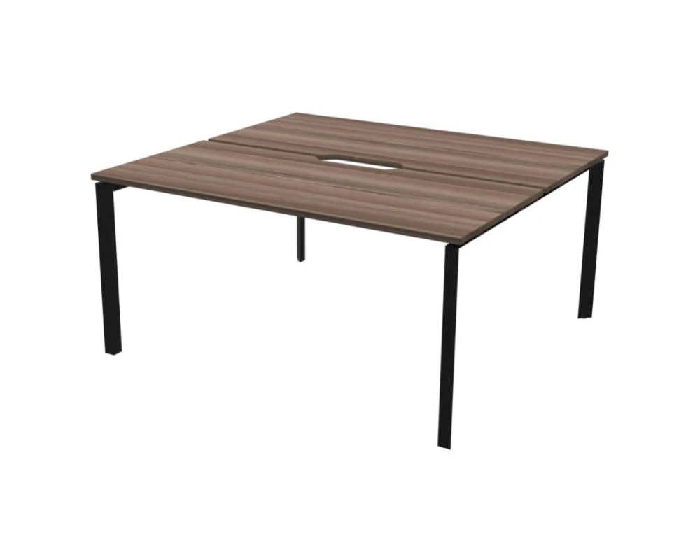 Бенч двойной на 2 рабочих места на металлокаркасе НТМП.П.Б2-200 Аргентум