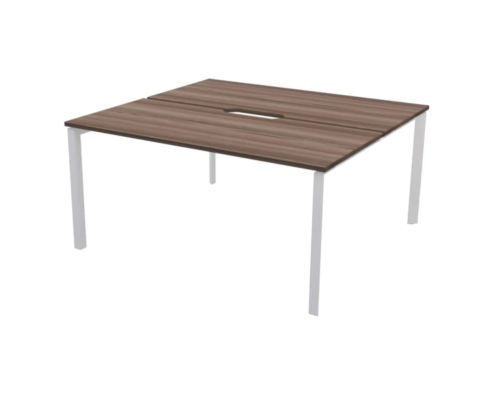 Бенч двойной на 2 рабочих места на металлокаркасе НТМП.П.Б2-200 Аргентум