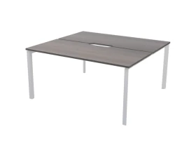 Бенч двойной на 2 рабочих места на металлокаркасе НТМП.П.Б2-200 Аргентум images