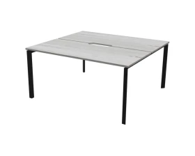 Бенч двойной на 2 рабочих места на металлокаркасе НТМП.П.Б2-200 Аргентум images