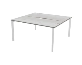 Бенч двойной на 2 рабочих места на металлокаркасе НТМП.П.Б2-200 Аргентум images