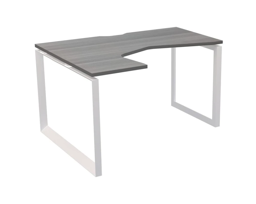 Стол эргономичный левый на металлокаркасе НТМП.О-060.ЛВ Аргентум