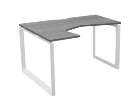 Стол эргономичный левый на металлокаркасе НТМП.О-060.ЛВ Аргентум images