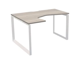 Стол эргономичный левый на металлокаркасе НТМП.О-060.ЛВ Аргентум images